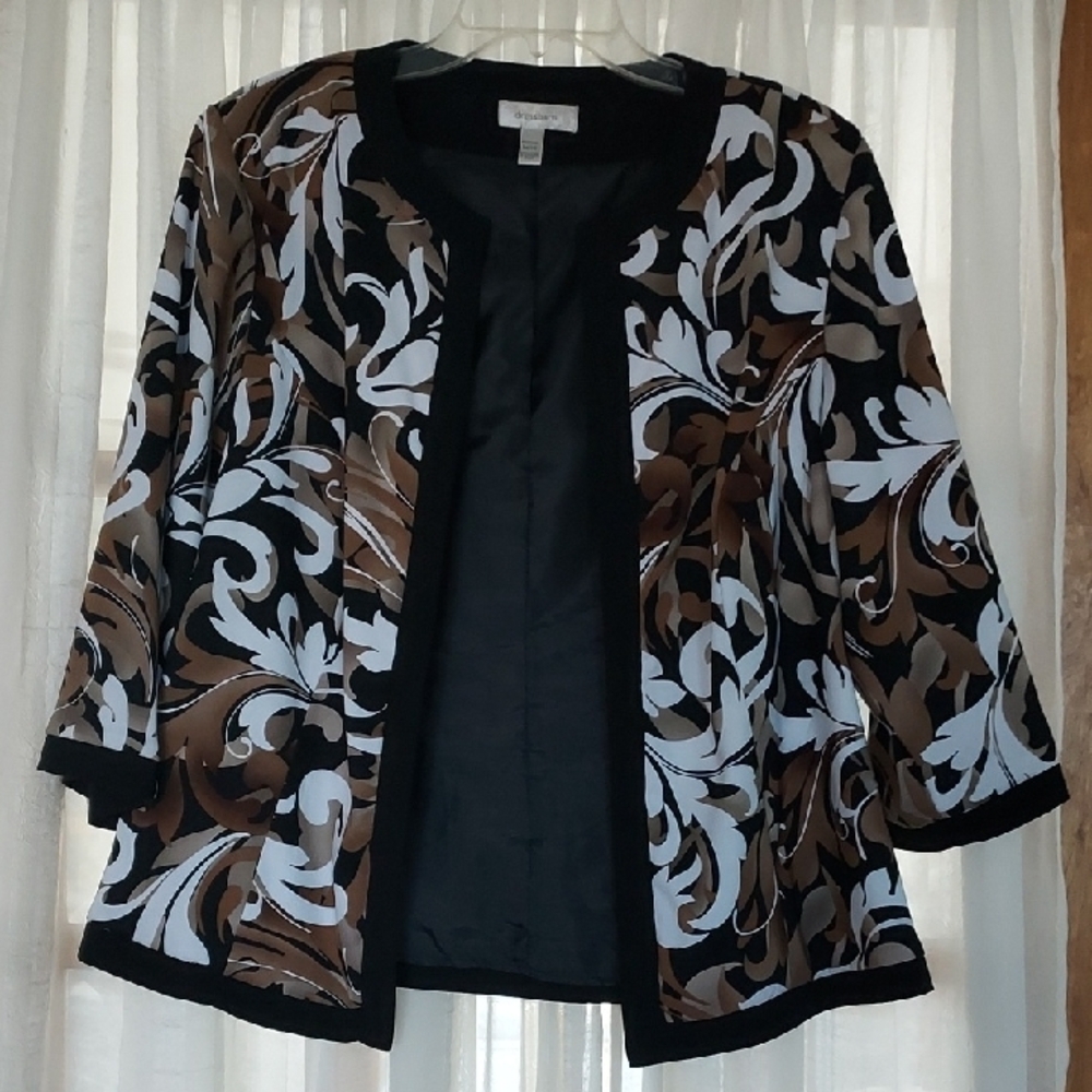 Chic Black And Brown Patterned Jacket - image 1